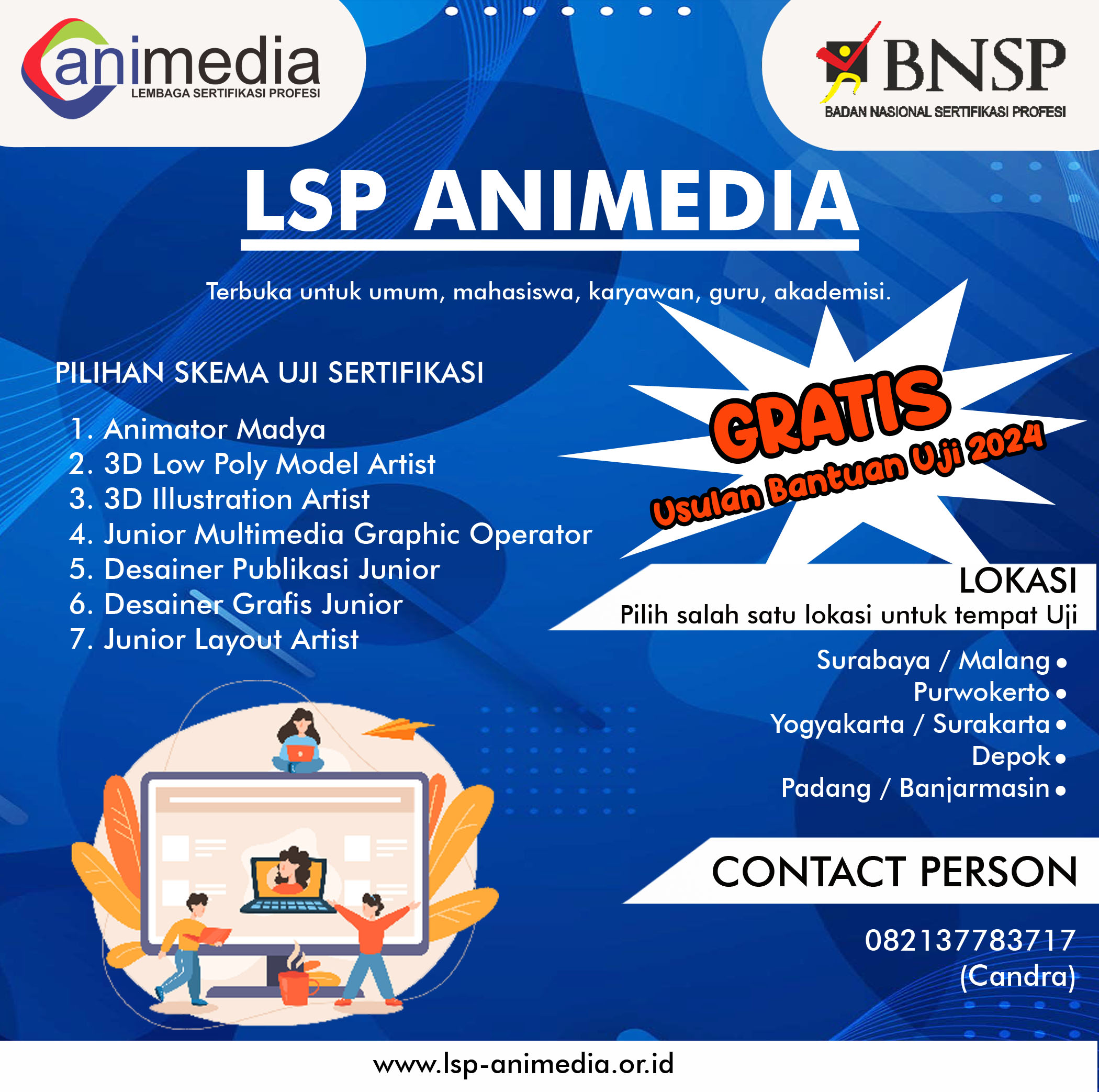 Pendataan Calon Peserta Uji  Sertifikasi Profesi Animasi dan DKV Tahun 2024